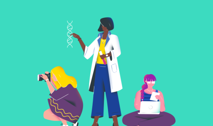 Organon Illustration dreier unterschiedlichen Frauen