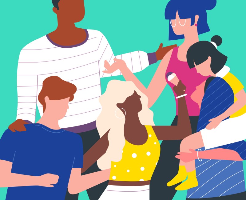 Illustration einer Gruppe von Menschen