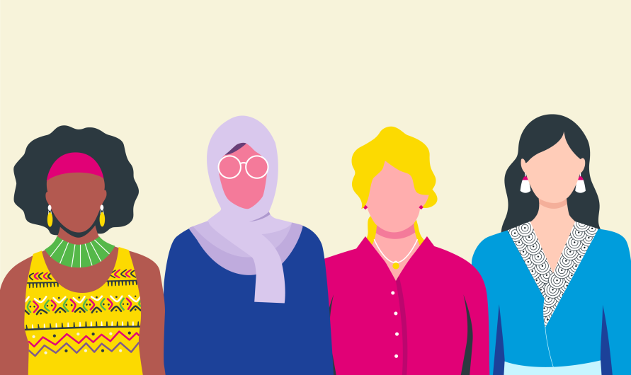 Groupe de femmes diverses