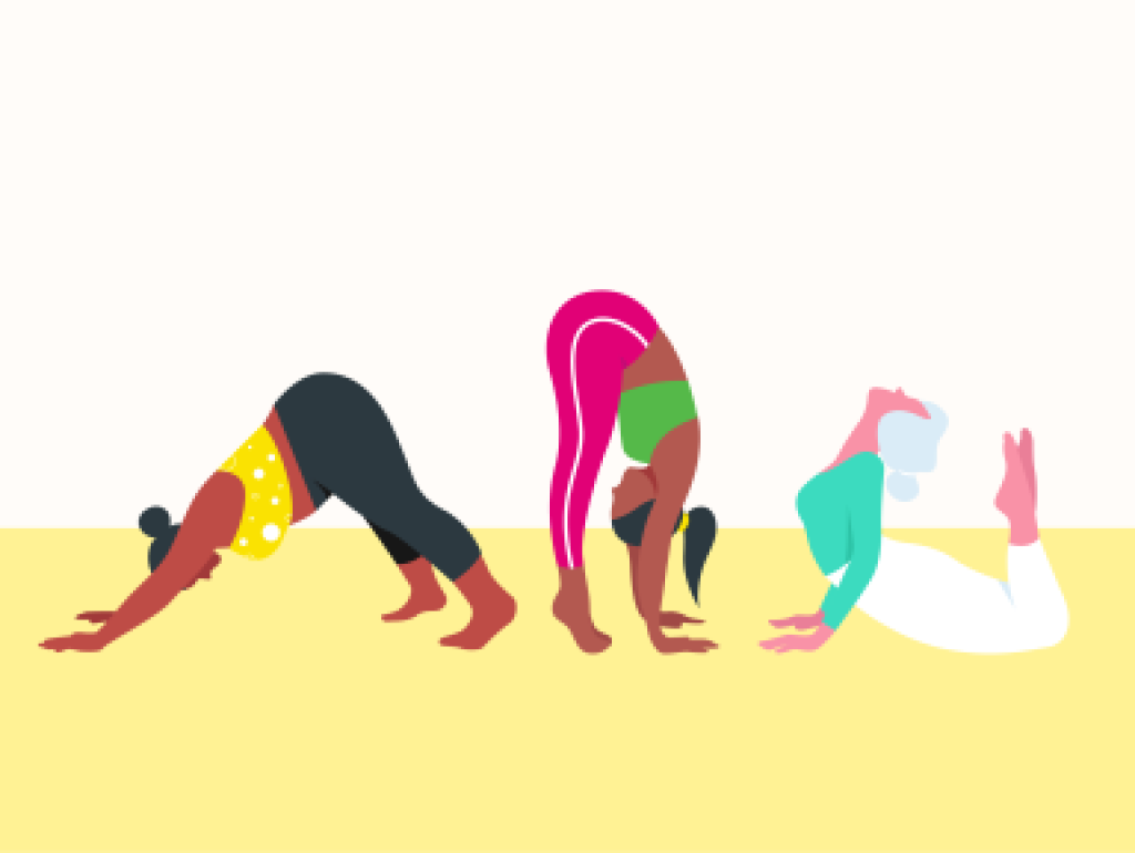 Femme faisant du yoga