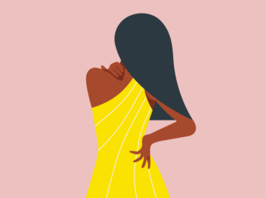 Femme dans la douleur