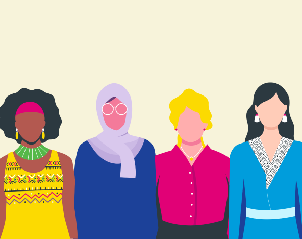 Image of a group of diverse women representing gender diversity