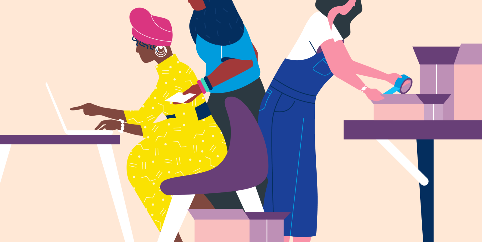 Organon Illustration einer Situation im Logistikzentrum von Organon.