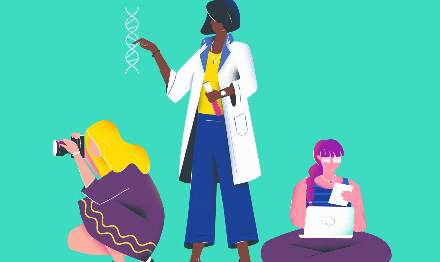 Organon Illustration dreier unterschiedlichen Frauen