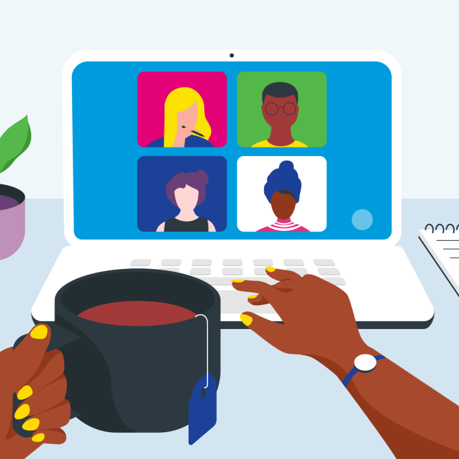 Web conference illustration