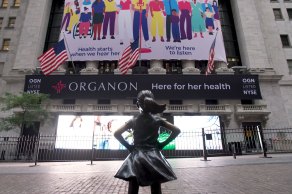 Image of Organon signage at New York Stock Exchange