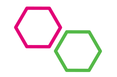 Icon of two hexagons representing biosimilars