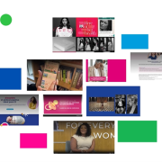 collage of thumbnails showing different organon efforts advancing the health of women