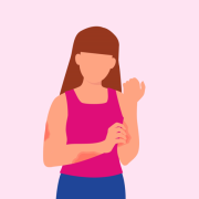 illustration of woman with atopic dermatitis