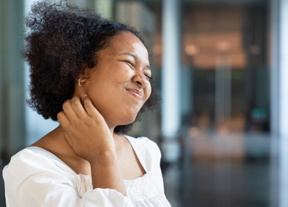 photo of woman with atopic dermatitis